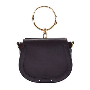 Chloe Nile Bracelet Bag Shoulder Brown Calfskin